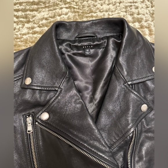 DSTLD Authentic Leather Biker Jacket NEW 🏍️ - Picture 11 of 13